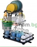 Сушилник 3 етажа за мивка с функция за отвеждане на водата